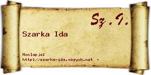 Szarka Ida névjegykártya